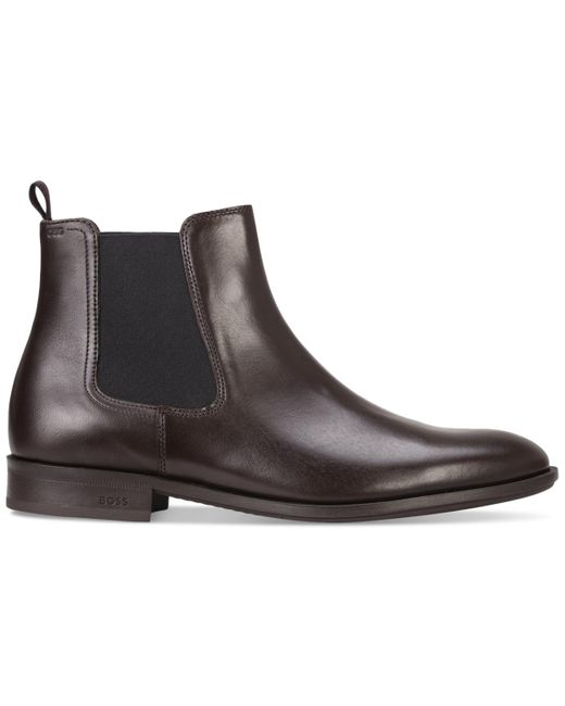 Boss Brown Colby Cheb Leather Chelsea Boot for men