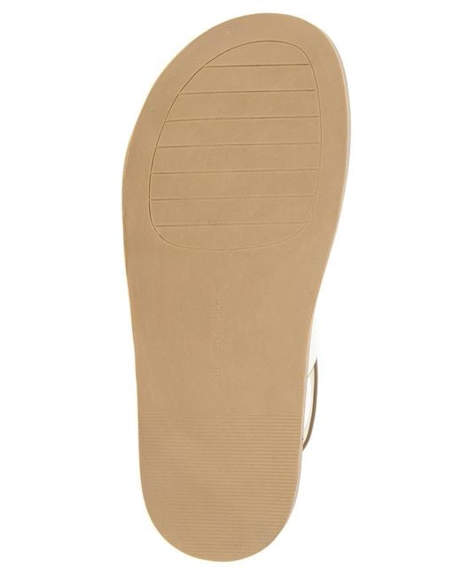 Kenneth Cole White Drinity Round Toe Flat Sandals