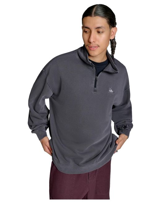 Converse Blue Loose Fit Sneaker Patch Sweatshirt for men