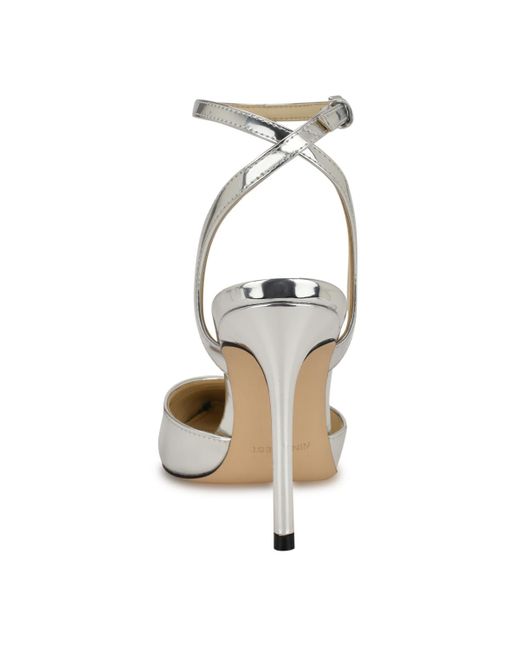 Nine West Metallic Fabby Stiletto Heel Pointy Toe Dress Pumps