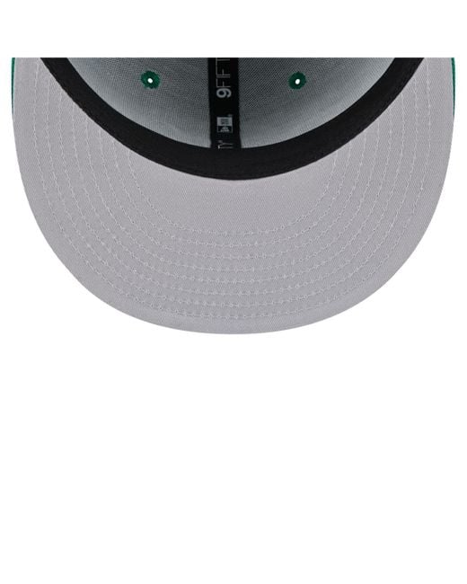 KTZ Green Philadelphia Eagles Main Script 9fifty Snapback Hat for men