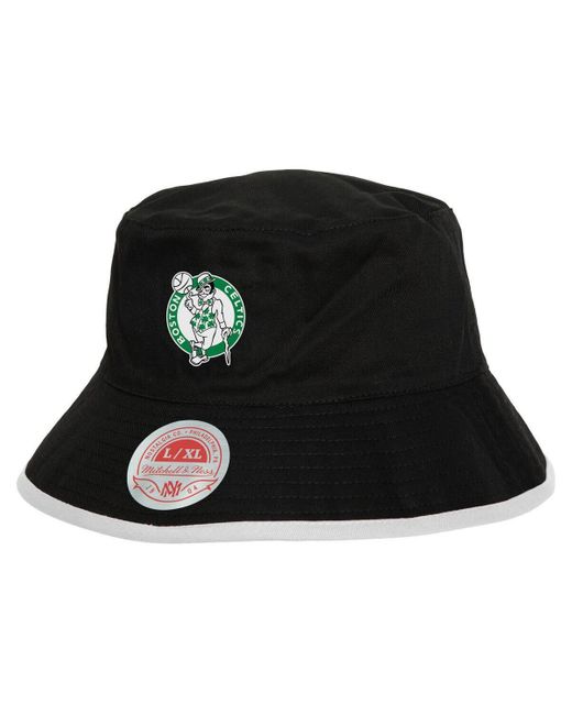 Mitchell & Ness Black/kelly Green Boston Celtics Flip It Reversible Bucket Hat for men