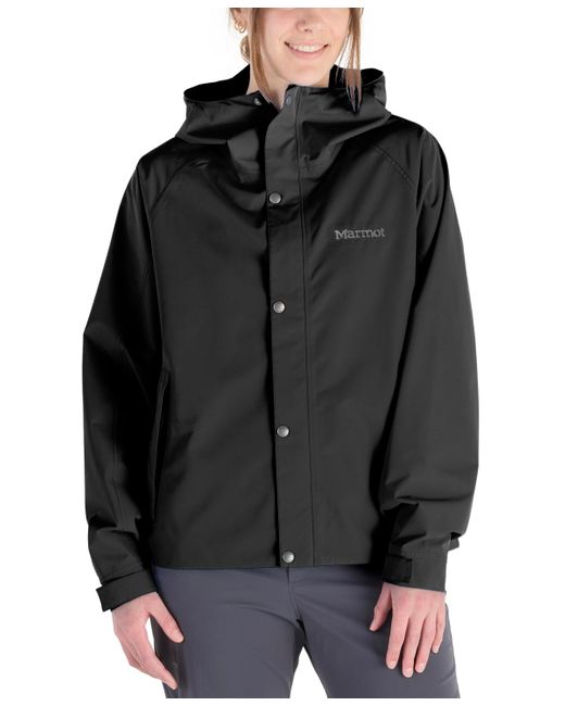 Marmot Black Cascade Hooded Waterproof Jacket