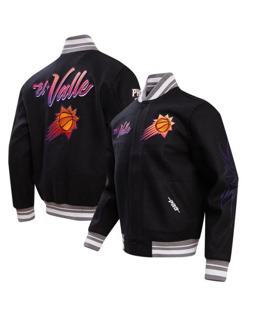 Pro Standard Black Phoenix Suns 2023/24 City Edition Full-zip Varsity Jacket for men