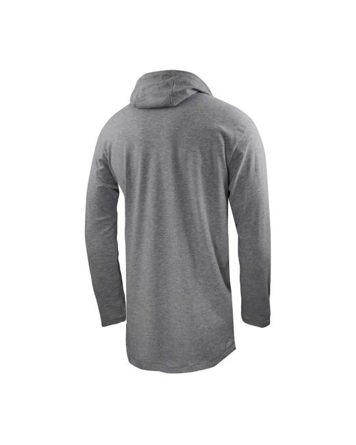 Nike Heather Gray Wyoming Cowboys Performance Long Sleeve Hoodie T-shirt  for Men | Lyst
