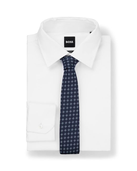 Boss Blue Boss By Jacquard-woven Pattern Tie for men