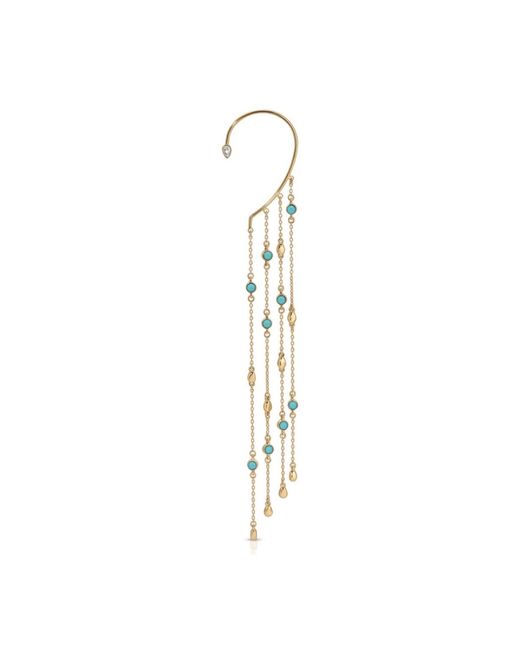 Ettika White Linear Chains Statement Ear Cuff