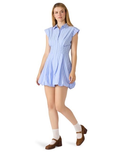 Steve Madden Blue Arielle Mini Bubble Dress