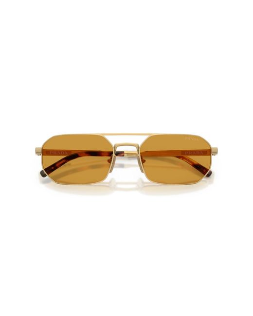 Prada Metallic Geometric Sunglasses for men