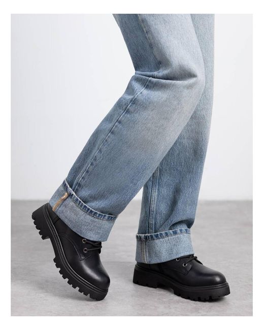 Xti Black Ankle Combat Booties