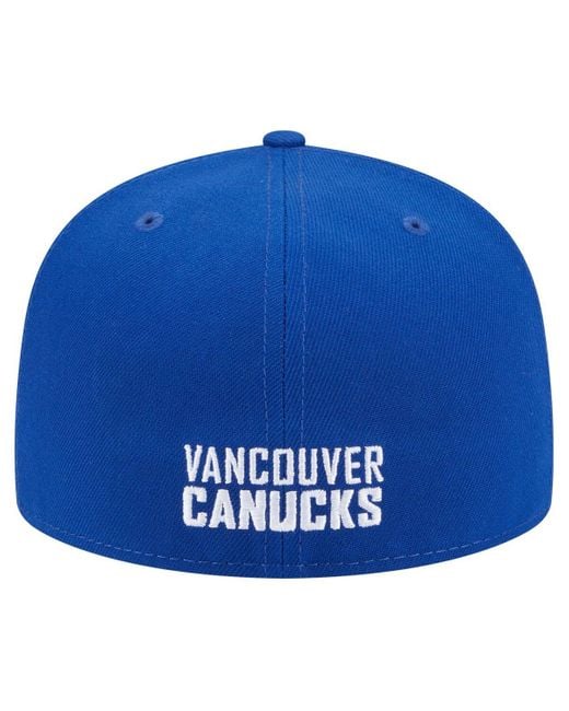 KTZ Blue Vancouver Canucks Deceptor 59fifty Fitted Hat for men