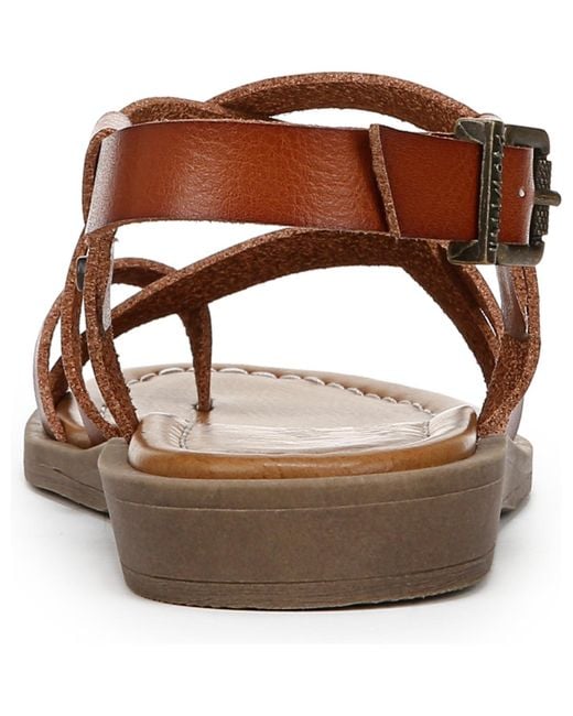 Blowfish Brown Devon 3 Toe Loop Strappy Flat Sandals