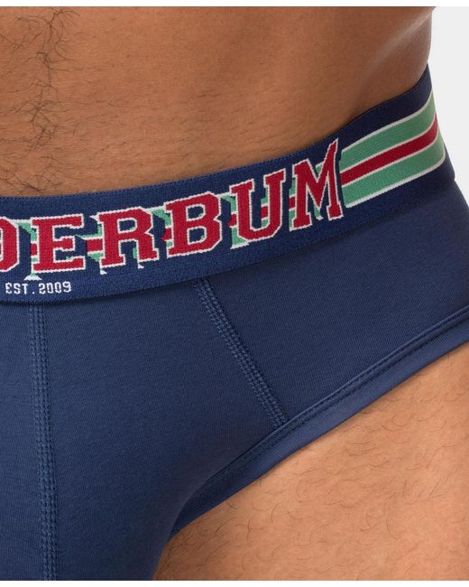Rounderbum Blue Varsity Package Brief 5-pack for men