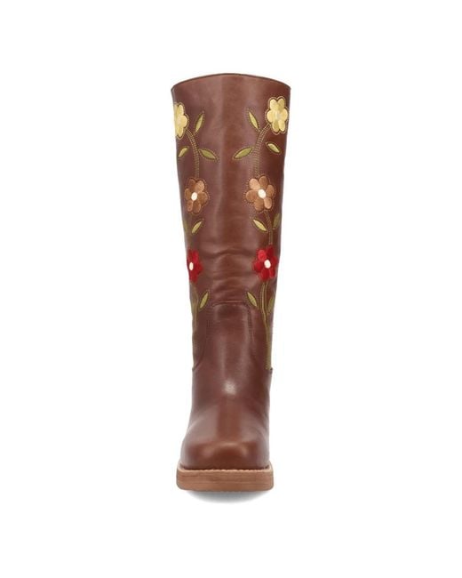 Dingo Brown Bloom Leather Boot