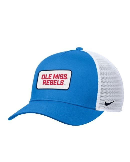 Nike Blue Ole Miss Rebels 2025 On-field Rise Trucker Adjustable Hat