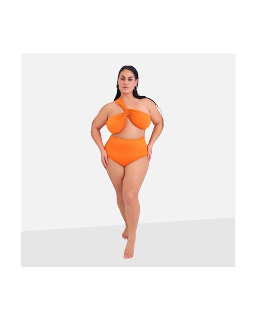 Rebdolls Red Plus Size Aqua High Waist Bikini Bottom