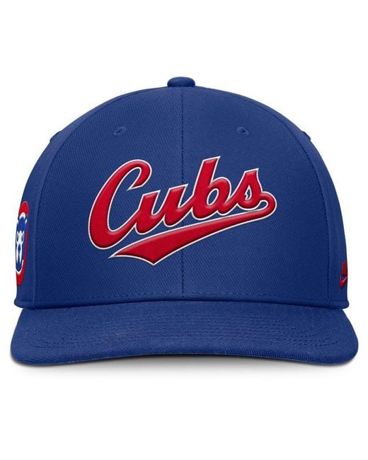 Nike Blue Chicago Cubs Pro Performance Snapback Hat for men