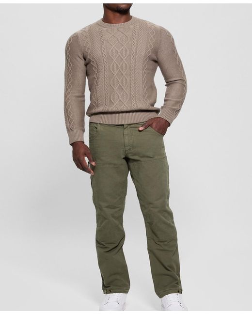 Guess Brown Celtic Cable Noah Sweater for men