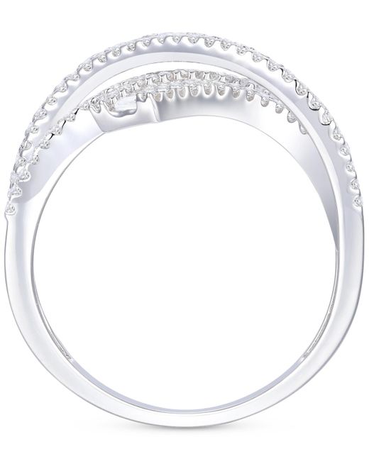 Macy's White Diamond Crossover Ring (1 Ct. T.w.