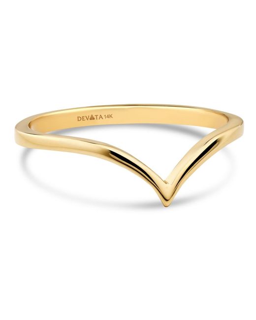 DEVATA Metallic Chevron Ring