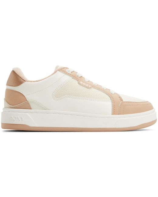 Roxy White Brentley Lace Up Sneakers