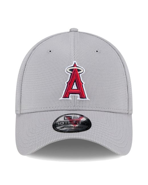 KTZ Gray Los Angeles Angels Active Pivot 39thirty Flex Hat for men