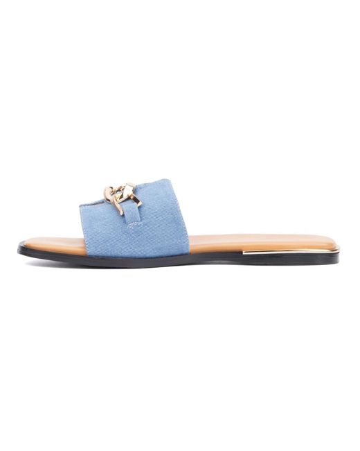 TORGEIS Blue Tabitha Flat Sandal