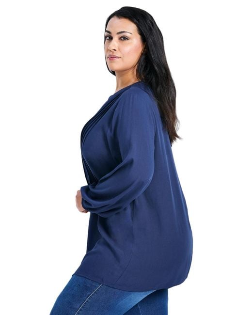 Avenue Blue Plus Size Celia Pintuck Blouse