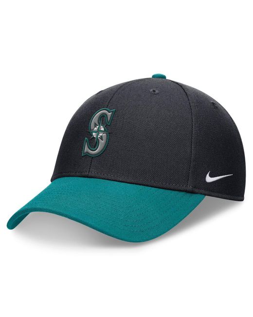 Nike Blue Navy/teal Seattle Mariners Evergreen Club Performance Adjustable Hat for men