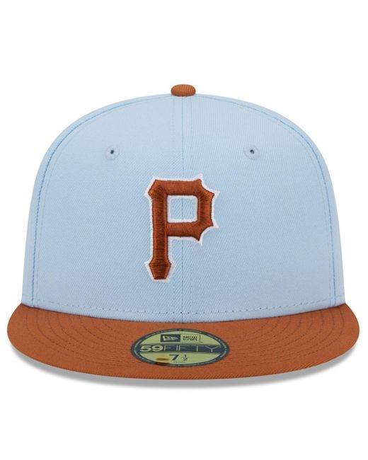 KTZ Blue /brown Philadelphia Phillies Spring Color Basic Two-tone 59fifty Fitted Hat for men