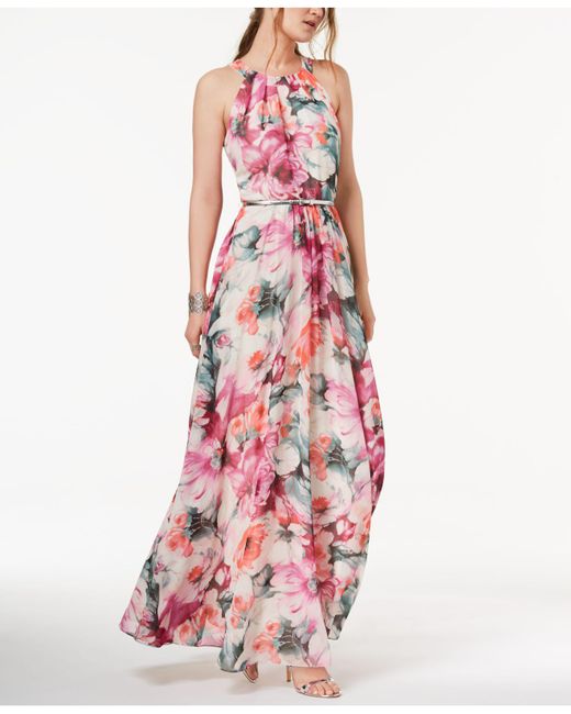 INC International Concepts Pink I.n.c. Floral-print Maxi Dress, Created For Macy's