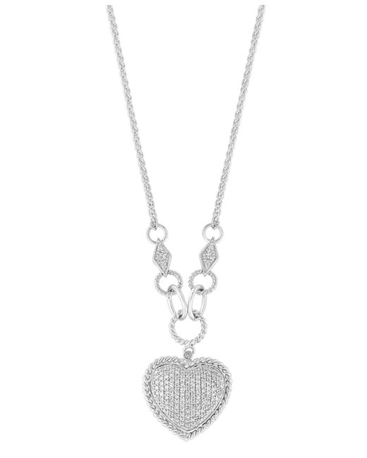 Effy 14K Rose Gold & 0.24 CT. T.W. Heart Pendant Necklace | TheBay
