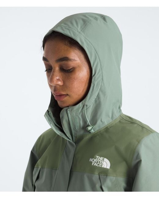 The North Face Green Antora Hooded Rain Jacket