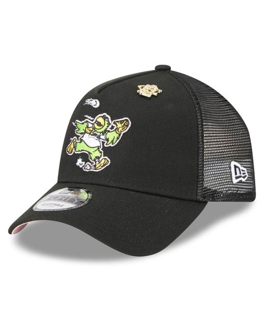 KTZ Black Pittsburgh Pirates 2025 Big League Chew A-frame 9forty Adjustable Trucker Hat for men