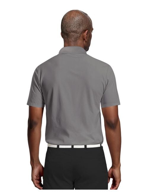 PGA TOUR Gray Airflux Regular-fit Mesh Performance Golf Polo Shirt for men