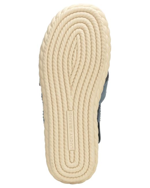 Lucky Brand White Loftee Crisscross Platform Espadrille Sandals