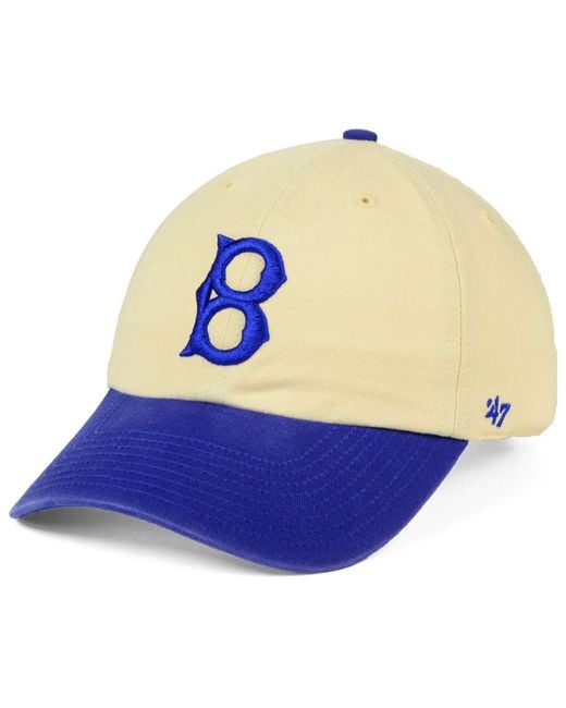 47 Brand Multicolor Brooklyn Dodgers Cooperstown Two Tone Clean Up Cap for men