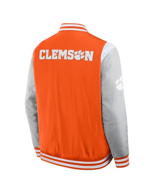 Fanatics Orange Clemson Tigers Elementsâ Elite Full-snap Jacket for men