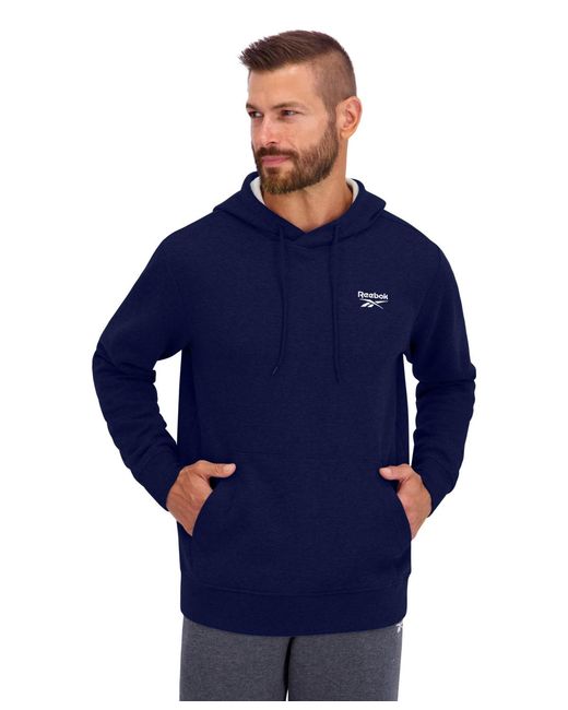 Reebok Blue Kangaroo Pocket Hoodie for men