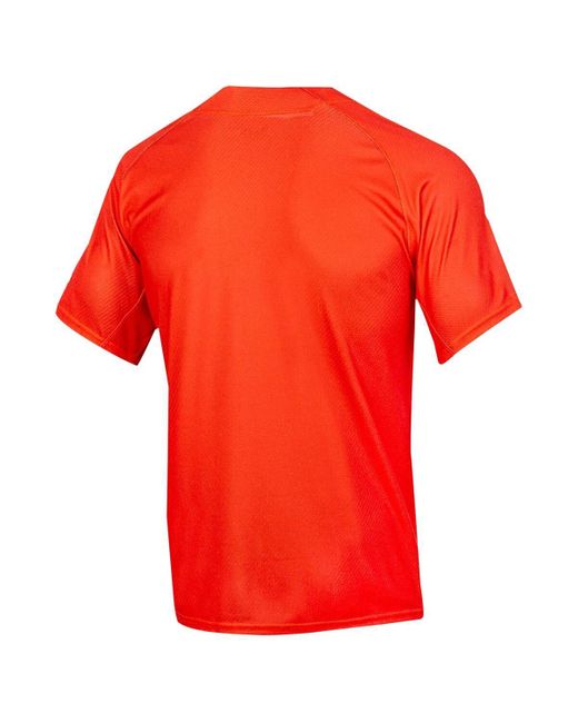 Under Armour Red Auburn Tigers Replica Full-button Baseball Jersey for men