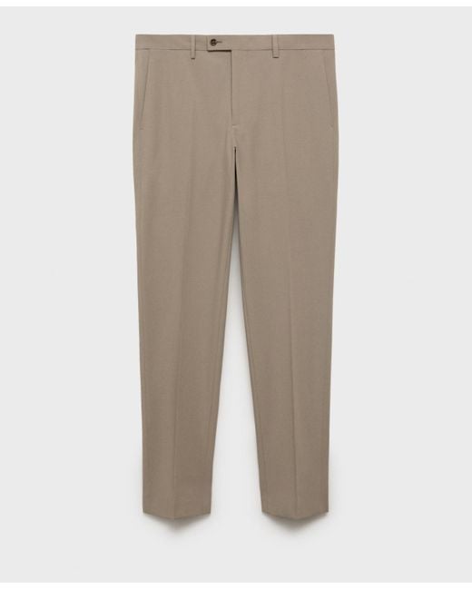 Mango Natural Milan Slim-fit Suit Pants for men