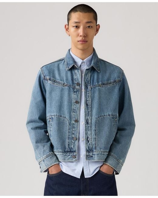 Levi's Blue Button-front Trucker Jacket for men