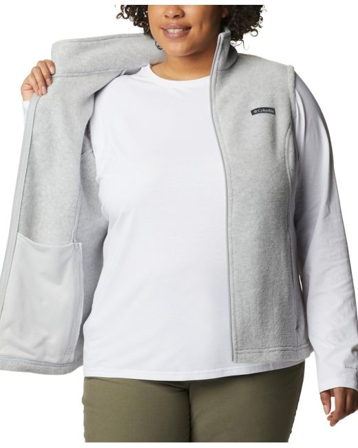 Columbia Gray Plus Size Benton Springs Fleece Vest