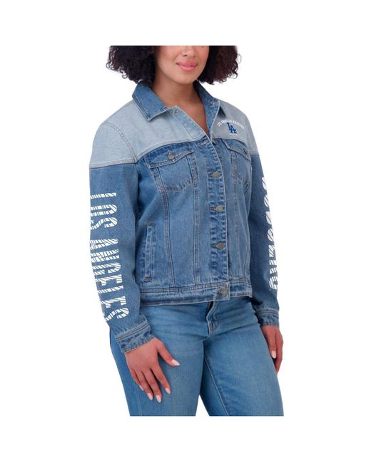 WEAR by Erin Andrews Blue Los Angeles Dodgers Full-button Denim Jacket