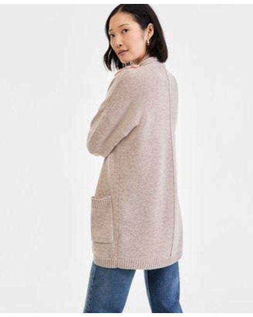 Charter Club Blue Cashmere Sleeveless Crewneck Sweater Cashmere Cocoon Cardigan Macys Exclusive