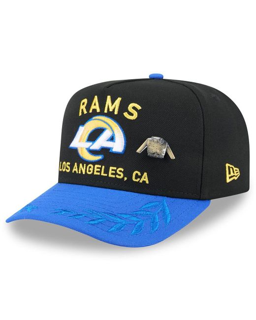 KTZ Blue Black/royal Los Angeles Rams 2025 Nfl Draft On Stage A-frame 59fifty Fitted Hat for men