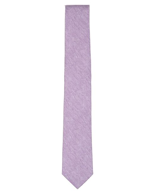 BarIII Purple Melange Chevron Solid Tie for men