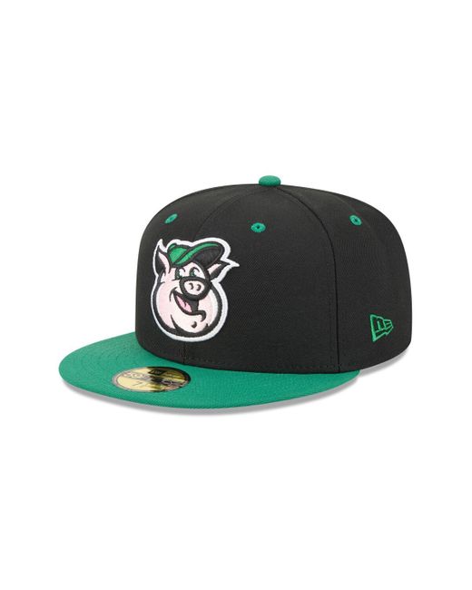 KTZ Green Kannapolis Cannon Ballers Theme Nights 59fifty Fitted Hat for men
