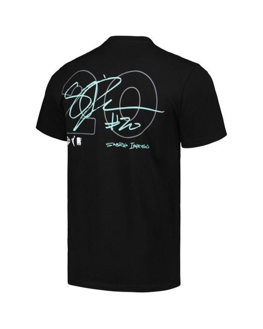 round21 Black And Sabrina Ionescu New York Liberty Player Signature Name Number T-shirt