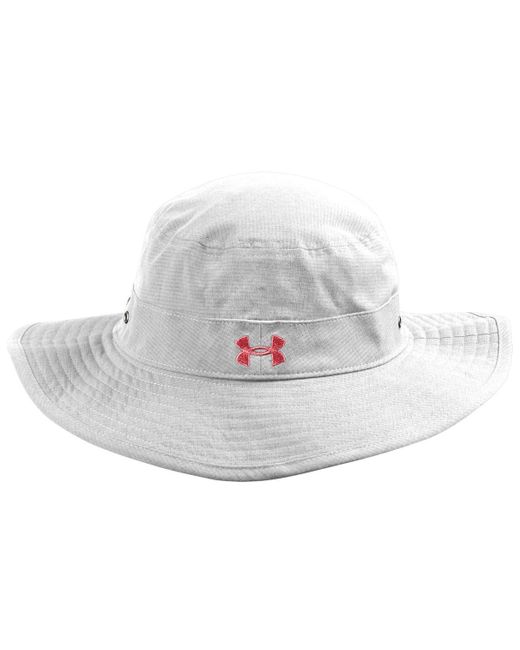 Under Armour White Utah Utes Performance Boonie Bucket Hat for men